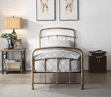Load image into Gallery viewer, Luxury Antique Brass Copper Metal Bed Frame | Industrial Style | 3ft Single
