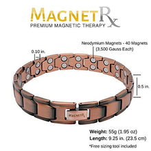 Load image into Gallery viewer, MagnetRX Copper Magnetic Bracelet For Men 
