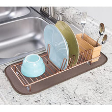 Load image into Gallery viewer, Bamboo &amp; Copper Dish Drainer | Dish Rack 

