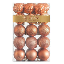 Load image into Gallery viewer, Autumnal Christmas Baubles | Xmas Tree Decoration Ornaments | Copper | 30pcs
