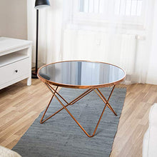 Load image into Gallery viewer, Copper &amp; Black Round Coffee Table | Relaxdays 
