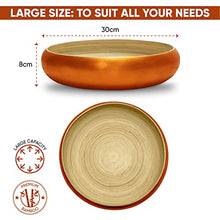 Load image into Gallery viewer, Copper &amp; Bamboo Serving Bowl
