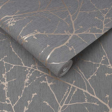 Load image into Gallery viewer, Modern Wallpaper | Graham &amp; Brown | Copper &amp; Charcoal
