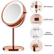 Load image into Gallery viewer, Shiny Copper Make Up Mirror 
