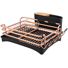 Load image into Gallery viewer, Copper Aluminium Dish Drainer | Drying Rack &amp; Cutlery Holder 
