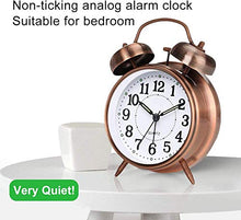 Load image into Gallery viewer, Non Ticking Copper Alarm Clock 
