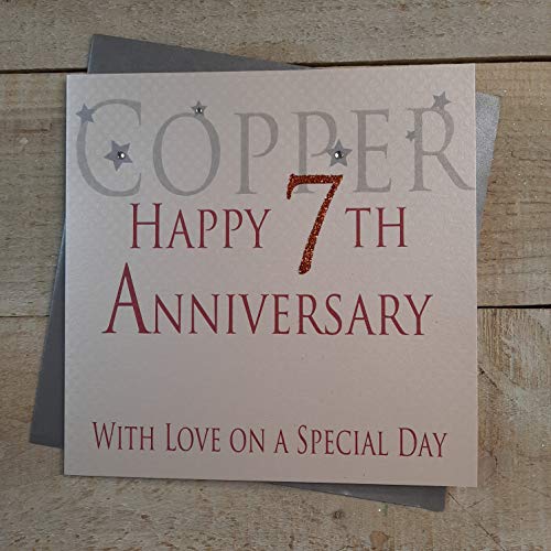 Copper 7th Wedding | Handmade Anniversary Card 