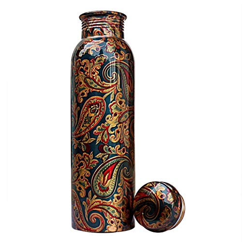 Copper Water Bottle | Patterned | 100% Pure Copper | Ayurvedic | Ratna