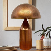 Load image into Gallery viewer, Brushed Copper Table Lamp | Mushroom Style 
