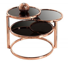 Load image into Gallery viewer, 3 Tiered Copper &amp; Black Coffee Table 

