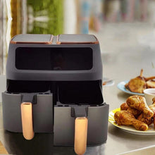 Load image into Gallery viewer, Air Fryer | 8L | Dual Zone | Black &amp; Copper 
