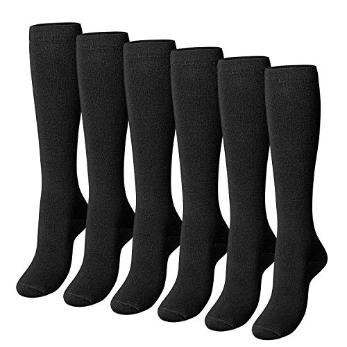 Knee High Compression Socks | Copper Infused | Men & Women | 3 Pairs