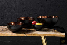 Load image into Gallery viewer, Black &amp; Copper Hammered Finish Bowl 
