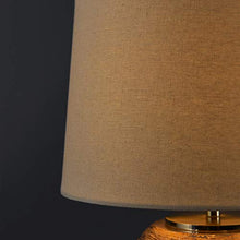 Load image into Gallery viewer, Cream &amp; Copper Table Lamp 
