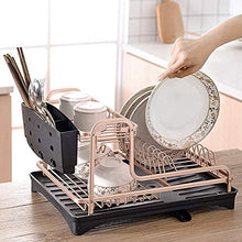 Load image into Gallery viewer, Smart Design Copper &amp; Black Dish Drainer 
