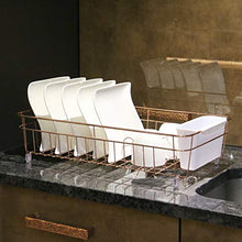 Load image into Gallery viewer, Stylish Copper &amp; White Dish Rack 
