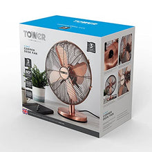 Load image into Gallery viewer, Tower Copper Metal Fan | 12&quot; 
