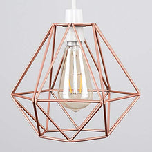 Load image into Gallery viewer, Geometric Wire Copper Pendant Lamp Shade 
