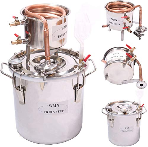 Copper Alcohol Wine Moonshine Still | 12 litres | Spirits Boiler Water Oil Brewing Whisky Distiller Kit