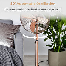 Load image into Gallery viewer, 80 Degree Copper Oscillating Fan
