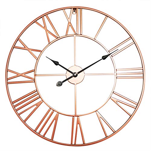 Copper/ Rose Gold Wall Clock | Roman Numerals | Casa Chic