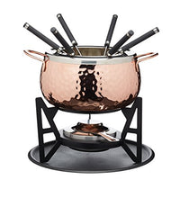 Load image into Gallery viewer, Fondue Set | Hammered Copper Finish | In Gift Box | Stainless Steel | 6 Person | Artesa

