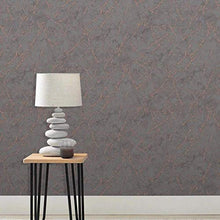 Load image into Gallery viewer, Copper &amp; Charcoal Wallpaper | Metallic Copper Veins 
