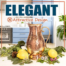 Load image into Gallery viewer, Beautiful Copper Water Jug | Hammered Design 
