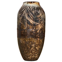 Load image into Gallery viewer, Handmade Mouthblown Glass Decorative Vase | Brown Gold Copper
