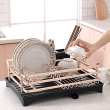 Load image into Gallery viewer, Contemporary Copper &amp; Black Dish Drainer 
