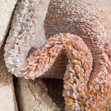Load image into Gallery viewer, Fluffy Multi- Coloured Large Rug | Copper, Blush Pink Coloured 
