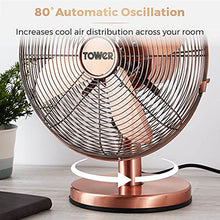 Load image into Gallery viewer, Modern Copper Metal Cooling Fan | 12&quot; | 35 W
