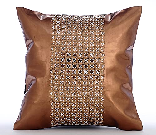 Designer Copper Cushion Covers | 30x30 cm (12x12 inch) | The HomeCentri