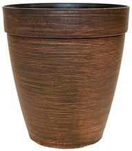 Load image into Gallery viewer, Muddy Hands Copper Plant Pot Tall Round Plastic Planter Outdoor Garden Flower Herb Tree (1, 26.5 Litre)
