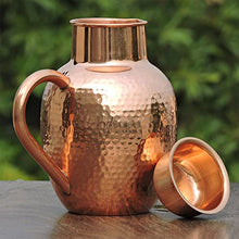 Load image into Gallery viewer, Copper Water Jug With Hammered Finish | 100% Pure Copper 
