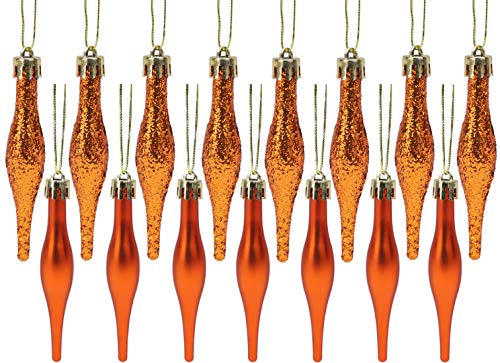Christmas Concepts® | Pack Of 15 | Copper Droplet Baubles | 8.5cm
