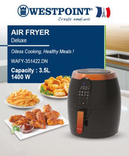 Load image into Gallery viewer, 3.5L Black &amp; Copper Air Fryer | Westpoint
