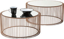 Load image into Gallery viewer, Copper Coffee Table | Contemporary | Copper, Glass, Steel | 33.5 x 69.5 cm | Kare
