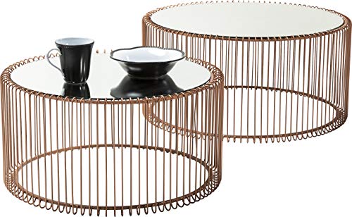 Copper Coffee Table | Contemporary | Copper, Glass, Steel | 33.5 x 69.5 cm | Kare