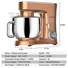 Load image into Gallery viewer, COOKLEE | Copper Electric Food Mixer | 1500W | 8L
