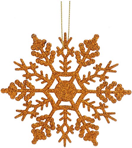 Copper Hanging Snowflakes | 12 Pack