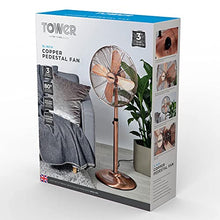 Load image into Gallery viewer, Tower Copper Cooling Air Fan | Pedestal Fan 

