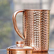 Load image into Gallery viewer, Hammered Copper Water Pitcher | Jug 
