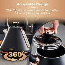 Load image into Gallery viewer, Tower | Matte Black &amp; Copper Kettle 
