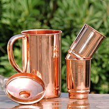 Load image into Gallery viewer, Made In India | Copper Water Jug &amp; 2 Copper Tumblers
