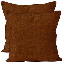 Load image into Gallery viewer, Chenille Cushion Covers 2 pcs Set | Rust Orange/ Copper | 50 x 50 cm
