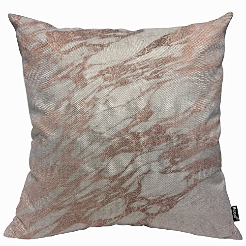 Copper/ Rose Gold & Marble Cushion Cover | 45x45cm | Decorative Cushion