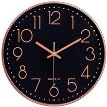 Load image into Gallery viewer, Copper / Rose-Gold Wall Clock | Quartz | Battery Operated | Modern Design
