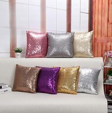 Load image into Gallery viewer, Copper Coloured Sequined Cushion Cover 
