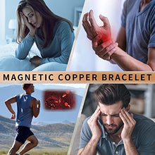 Load image into Gallery viewer, MagEnergy Copper Bracelet for Men Life of Tree, 99.9% Copper Magnetic Bracelet 7.3&quot;,Adjustable Cuff Bangle Jewerly Gift
